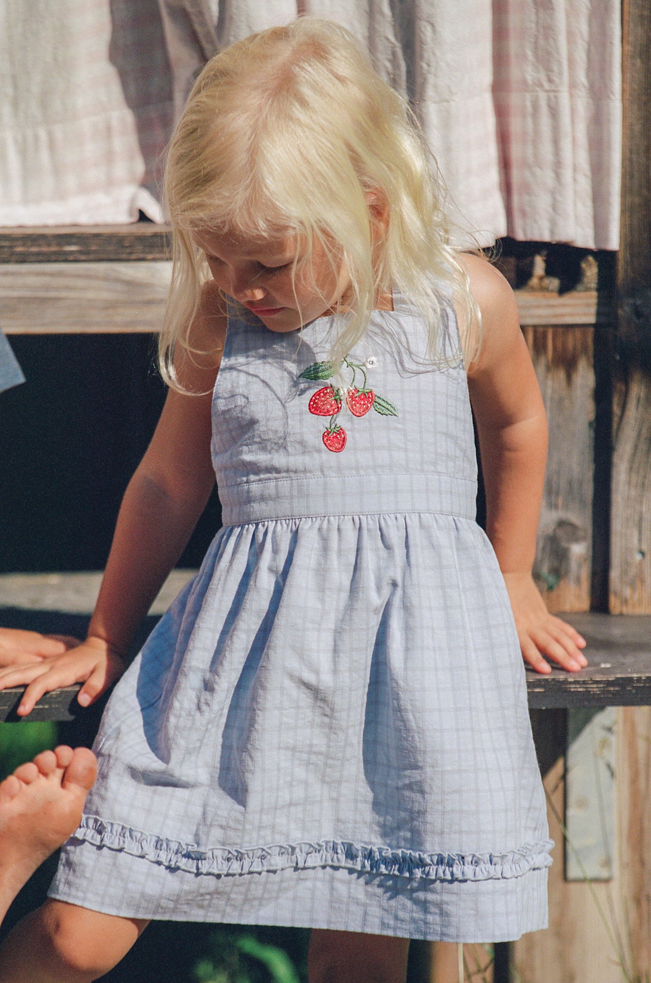 Coco Dress - Sky Gingham