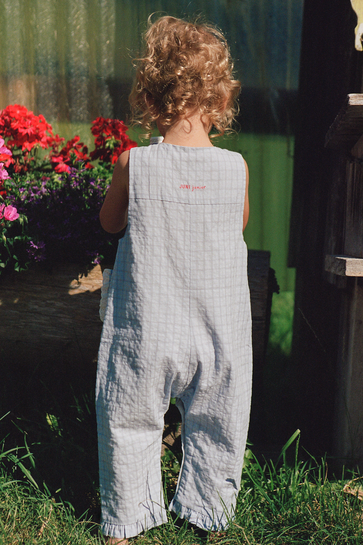 Charlotte Romper - Sky Gingham