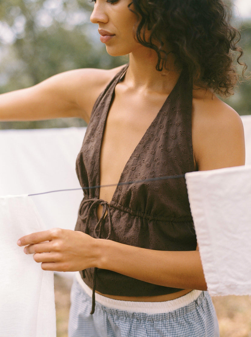 Aimee Halter Top - Espresso