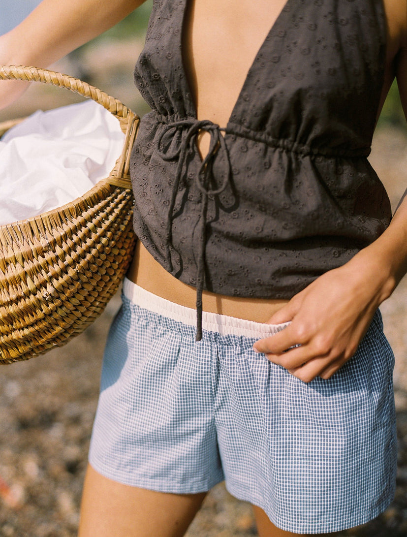 Lucia Boxer Short - Grey Check