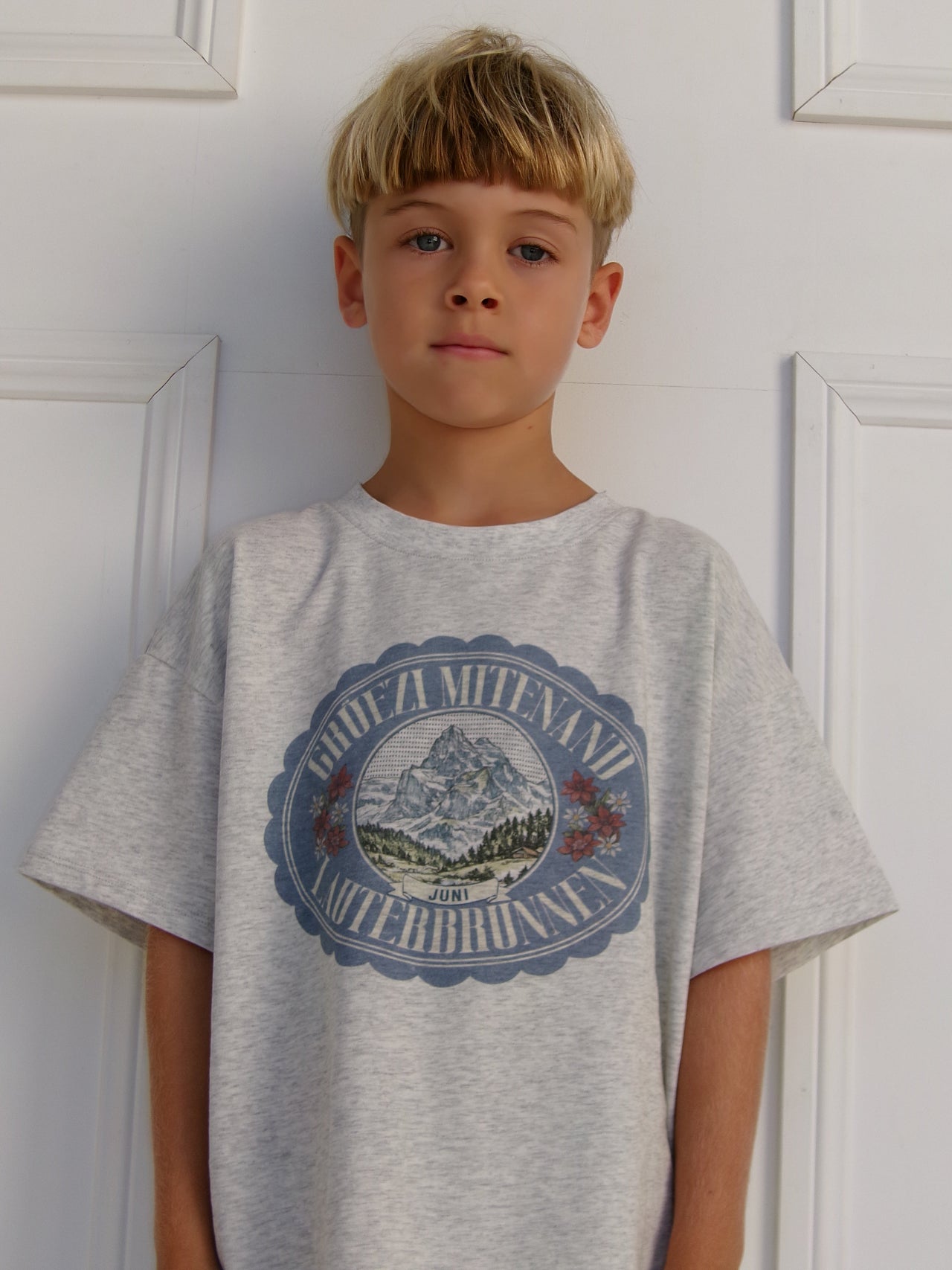 JNR Alpine Tee - Grey Marle