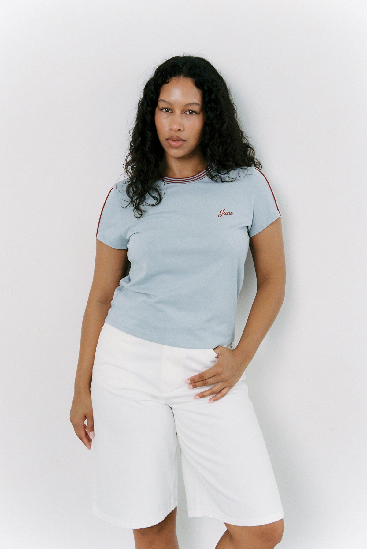 Baby Logo Tee - Stone Blue