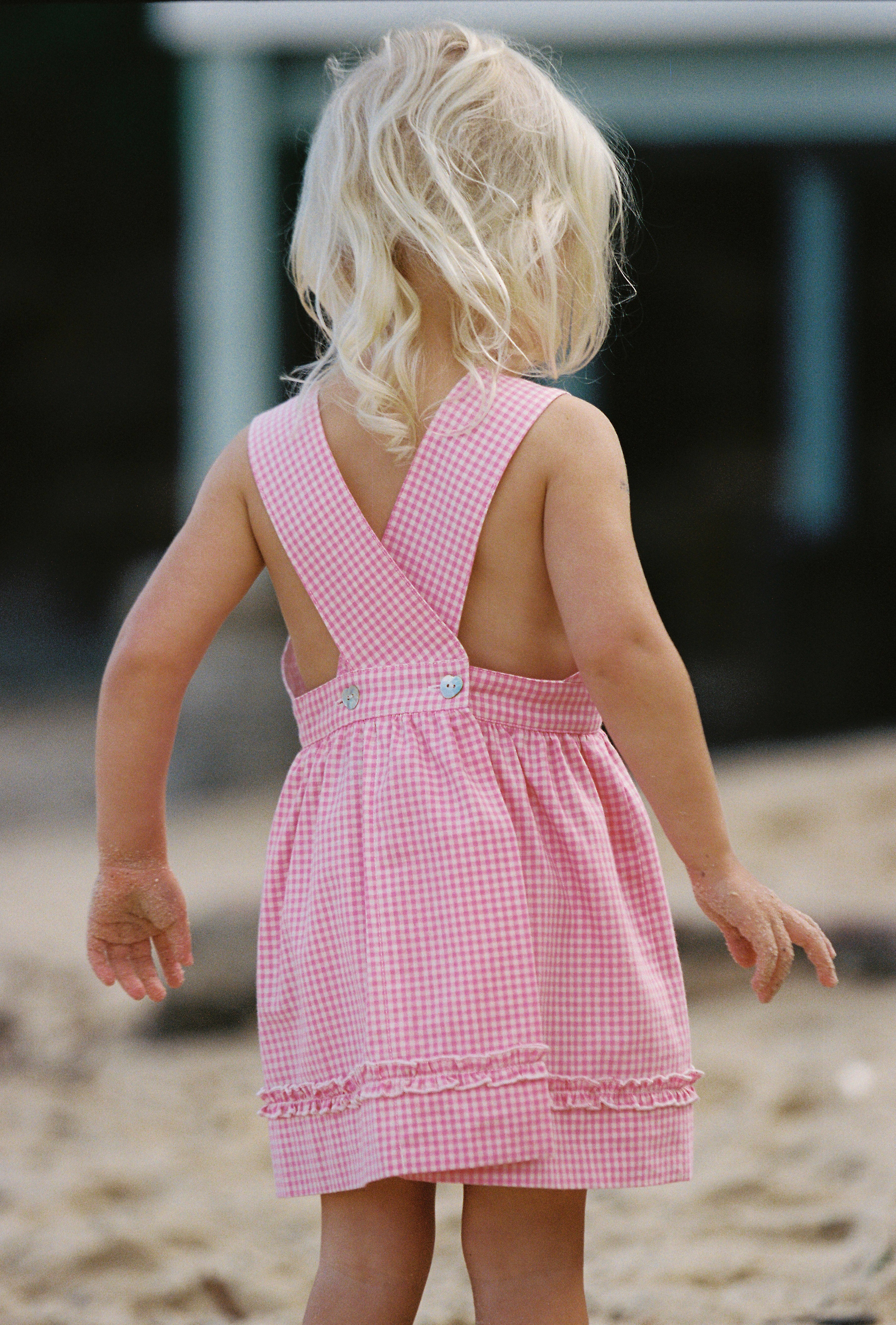 ワンピース Juni check dress Coco Dress - Strawberry Gingham - JUNI