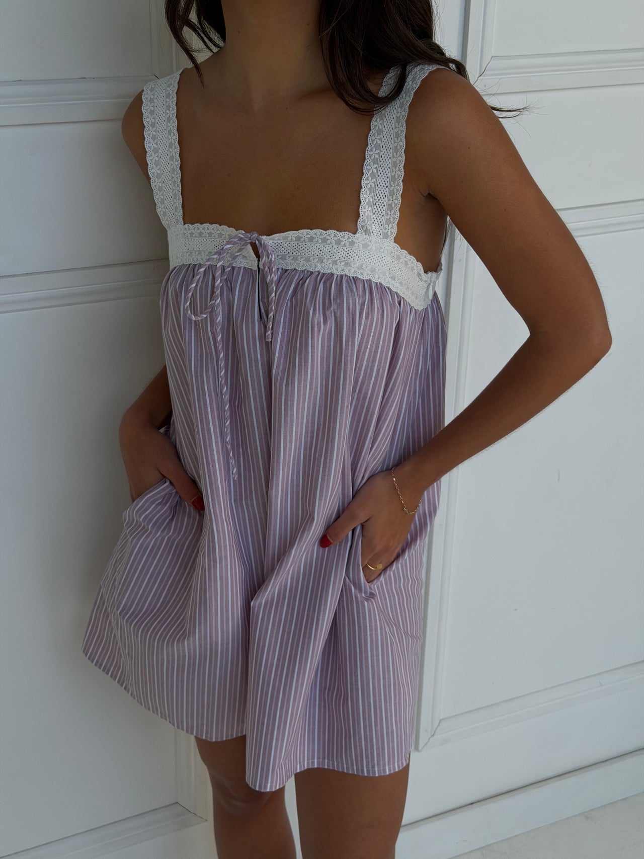 Valerie Mini Dress - Rosa Stripe