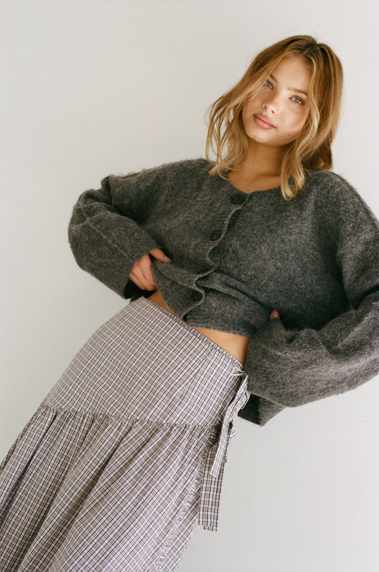 Margot Midi Skirt - Check