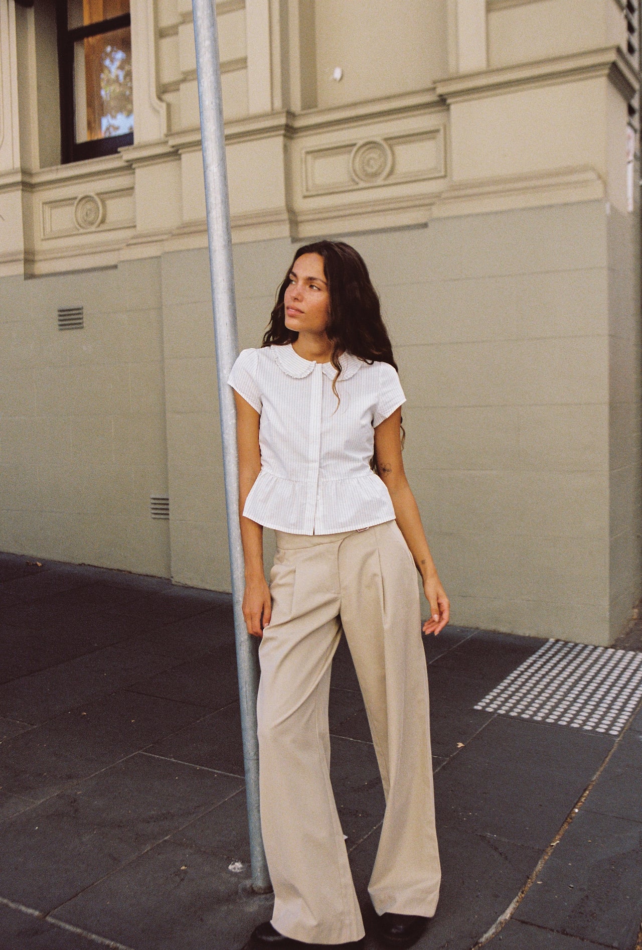 Emilie Blouse - Pinstripe