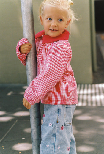 Sienna Padded Jacket - Raspberry Gingham
