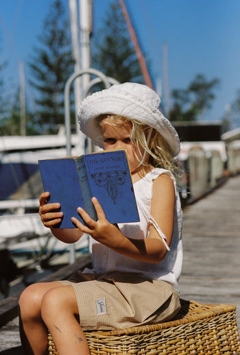 JNR Vivi Bermuda Short - Wheat Check