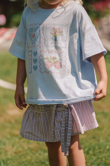 Patchwork Tee - Sky