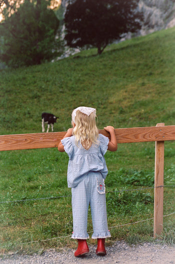 Dora Pant - Sky Gingham