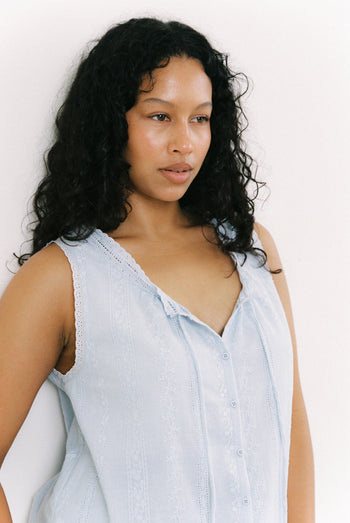 Martina Mini Dress - Stone Blue