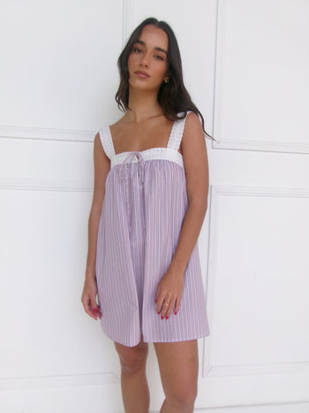 Valerie Mini Dress - Rosa Stripe