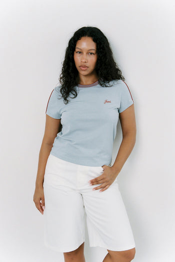 Baby Logo Tee - Stone Blue