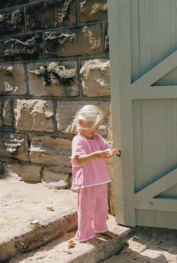 Dora Pant - Strawberry Gingham