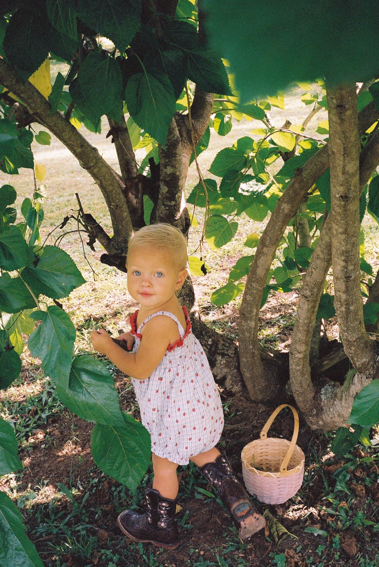 Lottie Romper - Strawberry Check