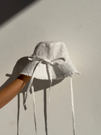 Flora Sun Hat - Blanc