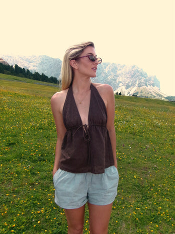 Lucia Boxer Short - Grey Check
