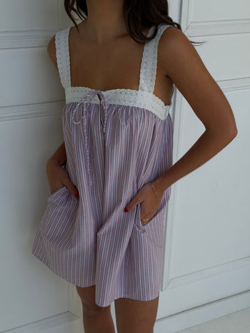 Valerie Mini Dress - Rosa Stripe