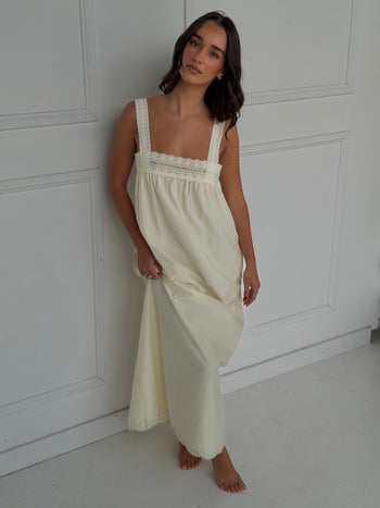 Francesca Maxi Dress - Soft Daffodil