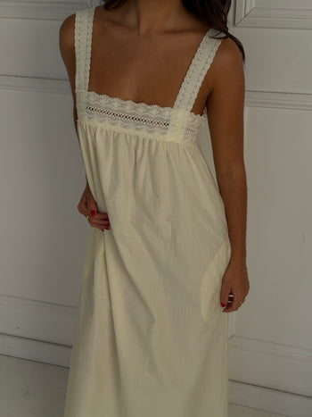 Francesca Maxi Dress - Soft Daffodil