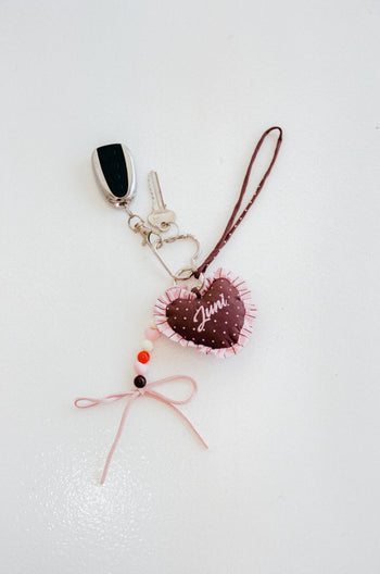 Heart Bag Charm - Cocoa Spot *Pre-Order