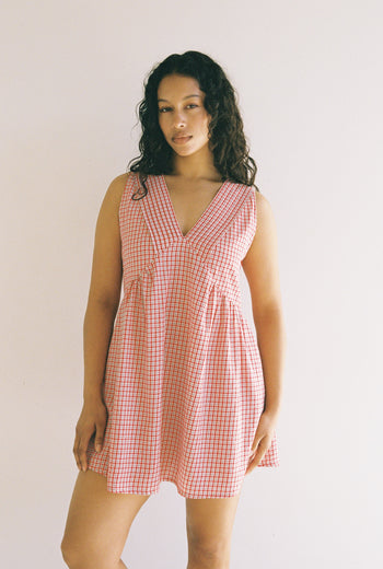Hunter Mini Dress - Red Check