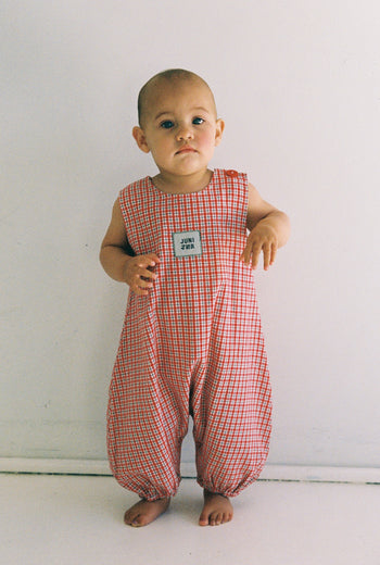 Avery Romper - Red Check