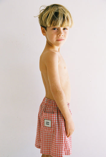 Banjo Short - Red Check