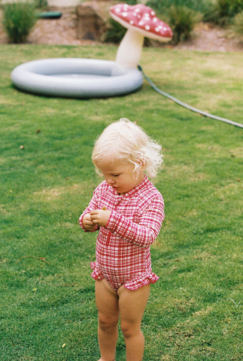 Long Sleeve One Piece - Raspberry