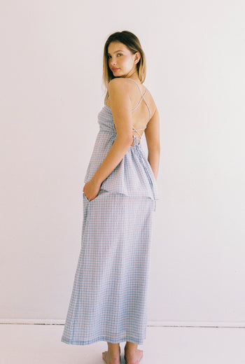 Isla Midi Skirt - Check