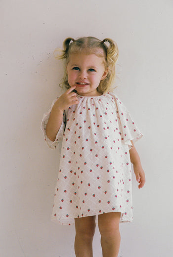 Penny Dress - Strawberry Broidery