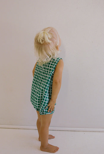 Levi Romper - Painted Check