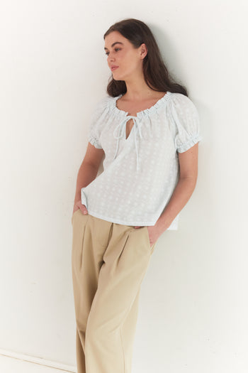 Jasmine Blouse - Powder Blue