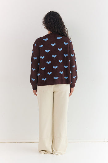 Sweetheart Cardigan - Hearts