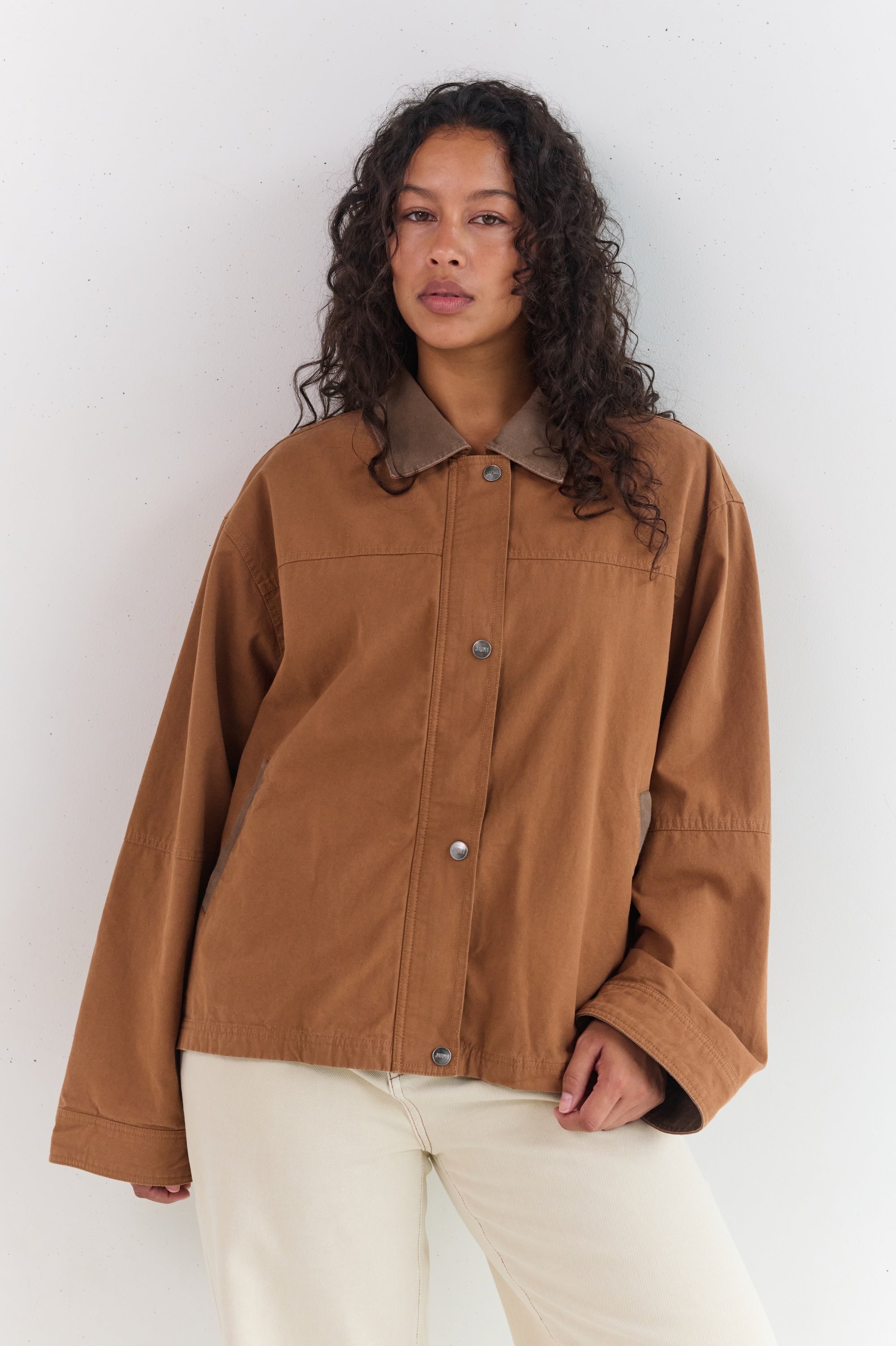 Addison Canvas Jacket - Camel - JUNI