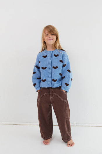 JNR Sweetheart Cardigan - Hearts