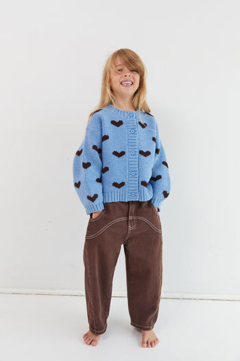 JNR Sweetheart Cardigan - Hearts