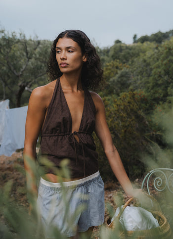 Aimee Halter Top - Espresso
