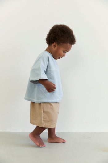 JNR Vivi Bermuda Short - Wheat Check