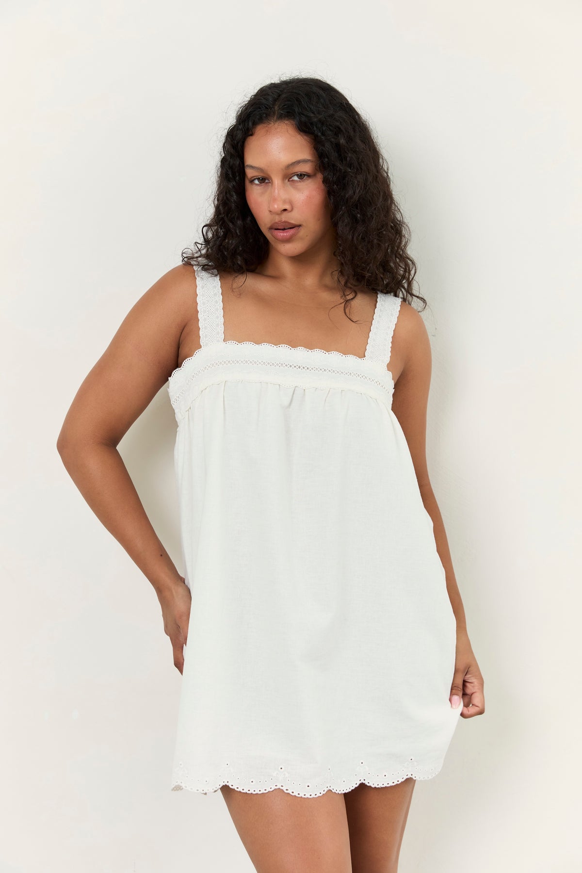 Francesca Mini Dress - Blanc