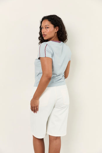 Baby Logo Tee - Stone Blue