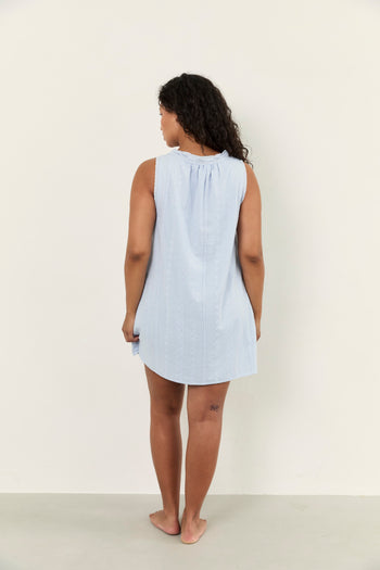 Martina Mini Dress - Stone Blue