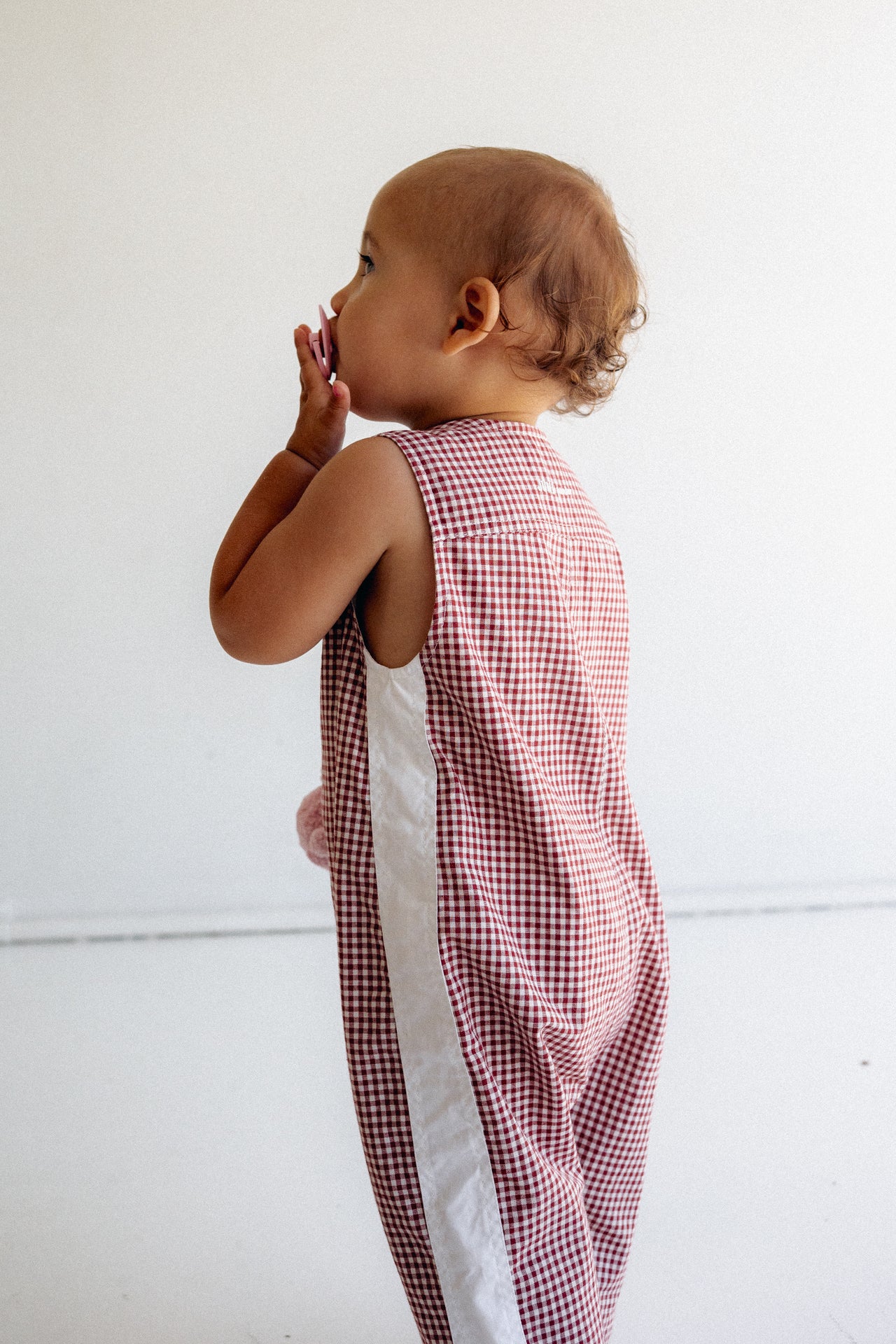Joey Romper - Cinnamon Gingham