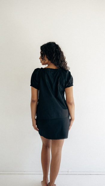 Scout Pintucked Blouse - Black