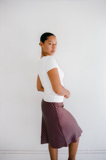 Monica Ruched Top - Blanc