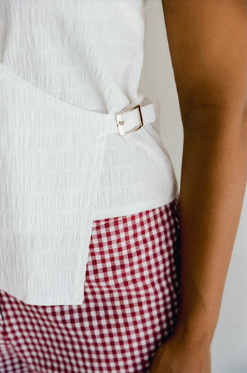 Georgie Halter Top - Blanc