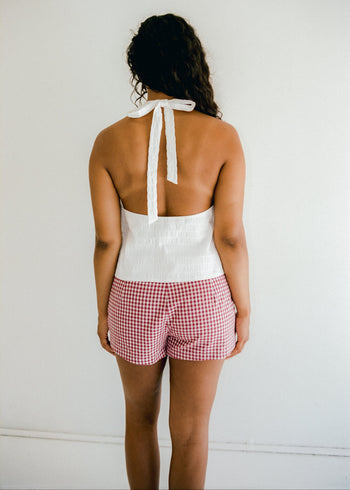 Georgie Halter Top - Blanc