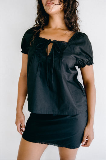Scout Pintucked Blouse - Black