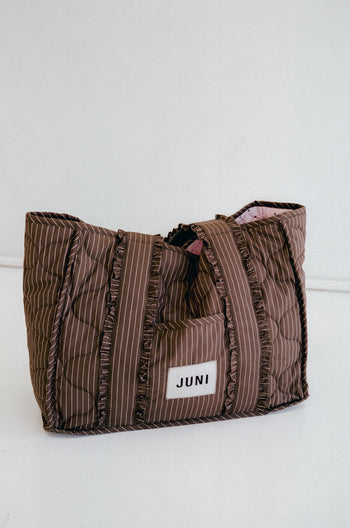 The Everything Bag - Cocoa Pinstripe *Pre-Order