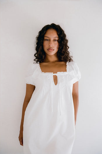wayf juni mini dress Wayf Juni Mini Dress In Ivory Strawberry - 30% Off